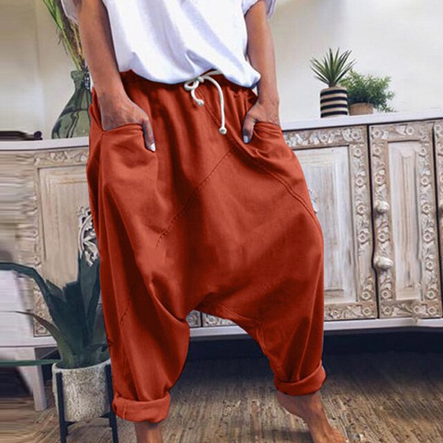 Elegante pantaloni sarouel da donna in stile harem – Comodi, casual e versatili
