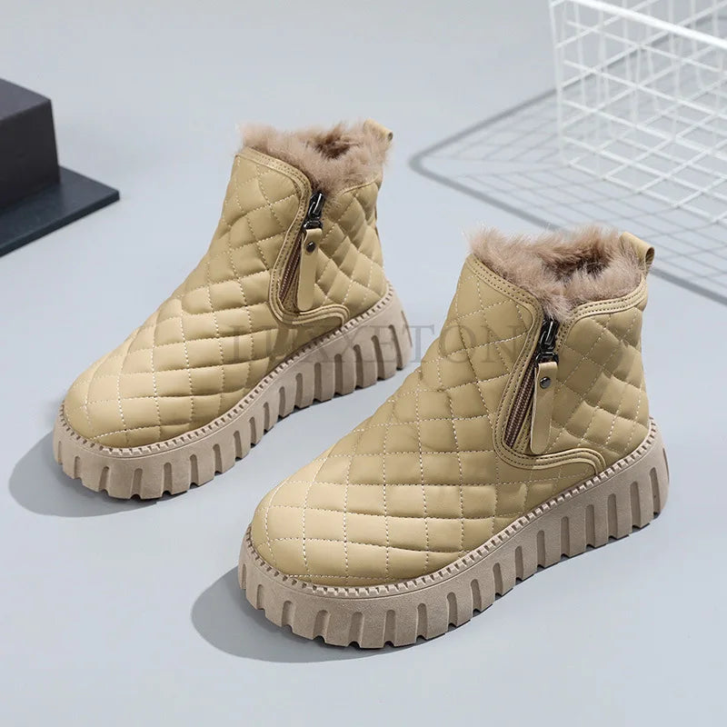 Casual Stiefeletten mit Plateau und Reißverschluss für Damen | Perfekt für den Alltag