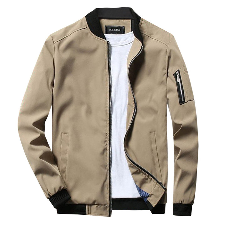 Jacket with zipper in spring