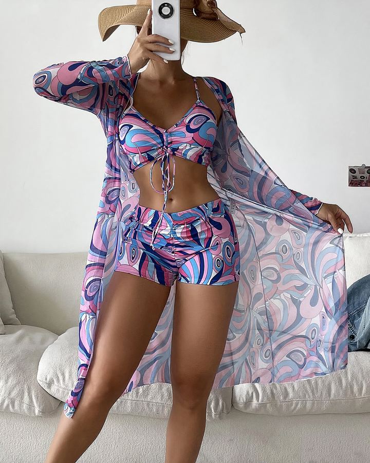 Leizl - Bikini - ensemble et peignoir de bain - vêtements de plage - stylé et confortable - été pour femmes
