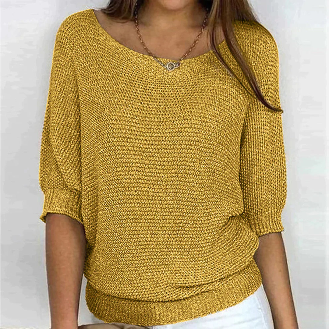 Bellerose - Top - Elegante - Motivo a maglia / Design versatile - Adatto per tutti i giorni per donna