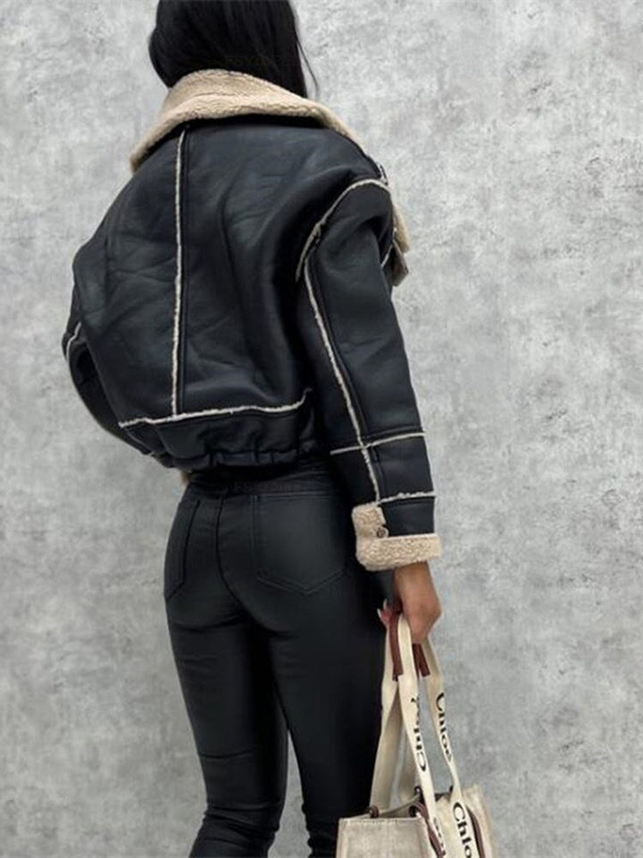 Gabriella - Retro warme Felljacke