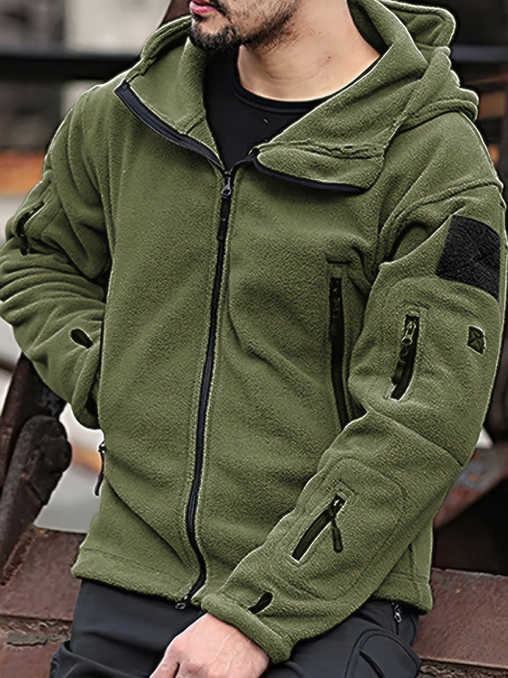 Warme Fleece-Reißverschluss-Winddichte Outdoorjacke Für Herren | Perfekt für Outdoor-Aktivitäten