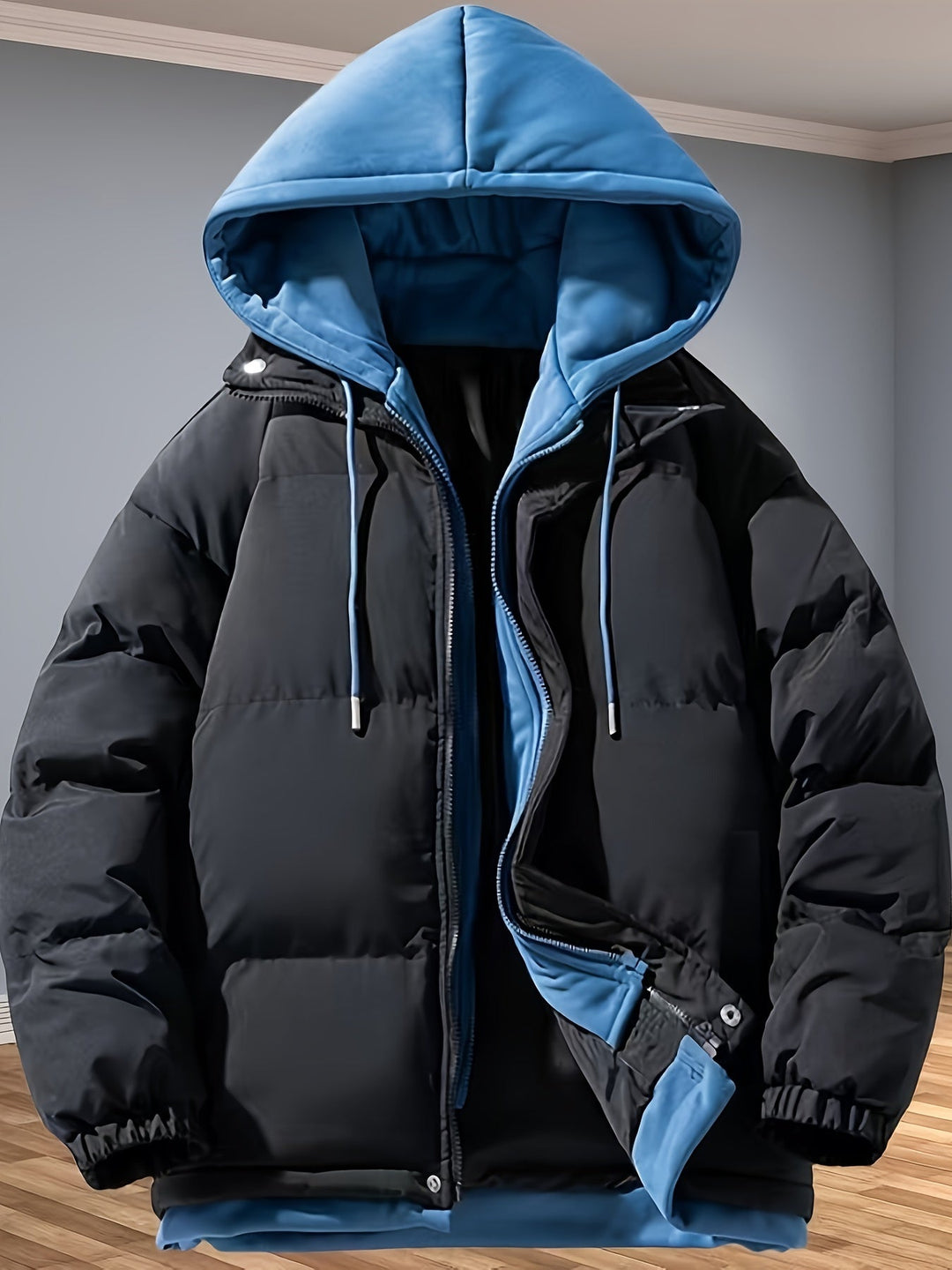 Veste d'hiver chaude épaissie mi-longue à fermeture éclair pour hommes | Parfaite pour les activités de plein air