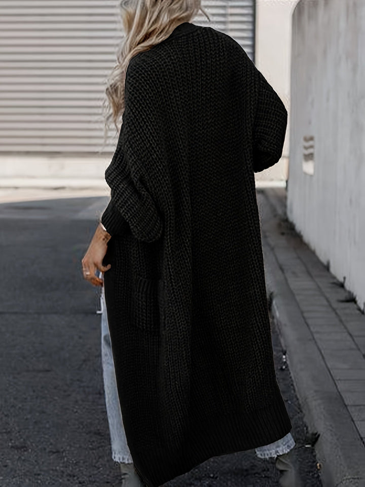 Lässiger Strickcardigan aus Wolle mit Taschen für Damen | Perfekt für den Alltag
