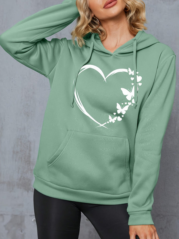 Sweat-shirt à capuche décontracté avec imprimé et capuche pour femmes | Parfait pour les jours décontractés