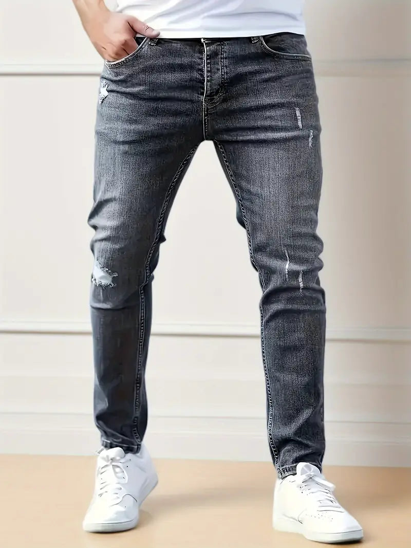 Slim Fit Herren Jeans mit Stretch – Ripped Look & klassischem 5-Pocket-Design für Streetstyle & Alltag