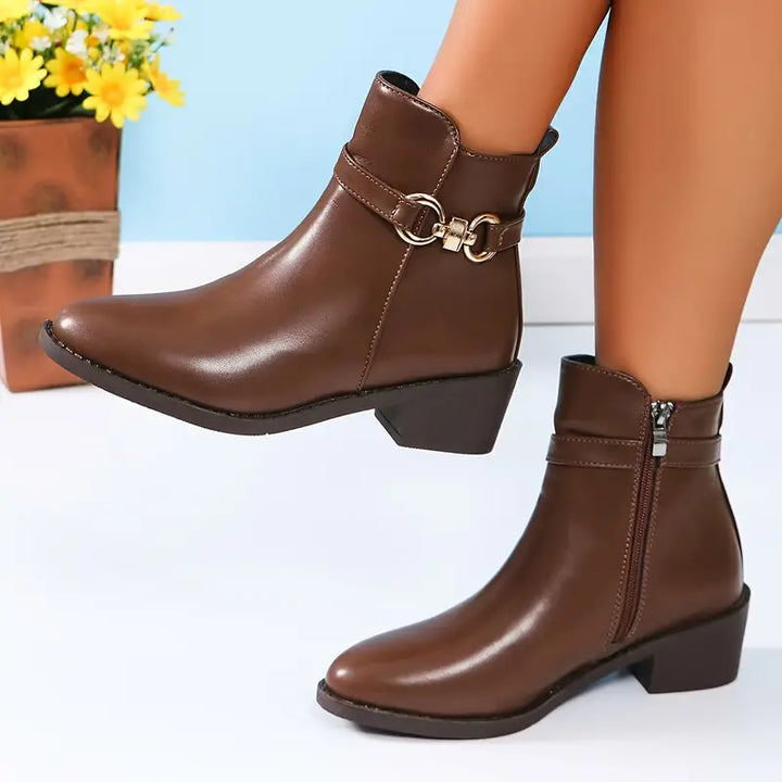 High-End Fashion Stiefeletten für Damen mit Reißverschluss