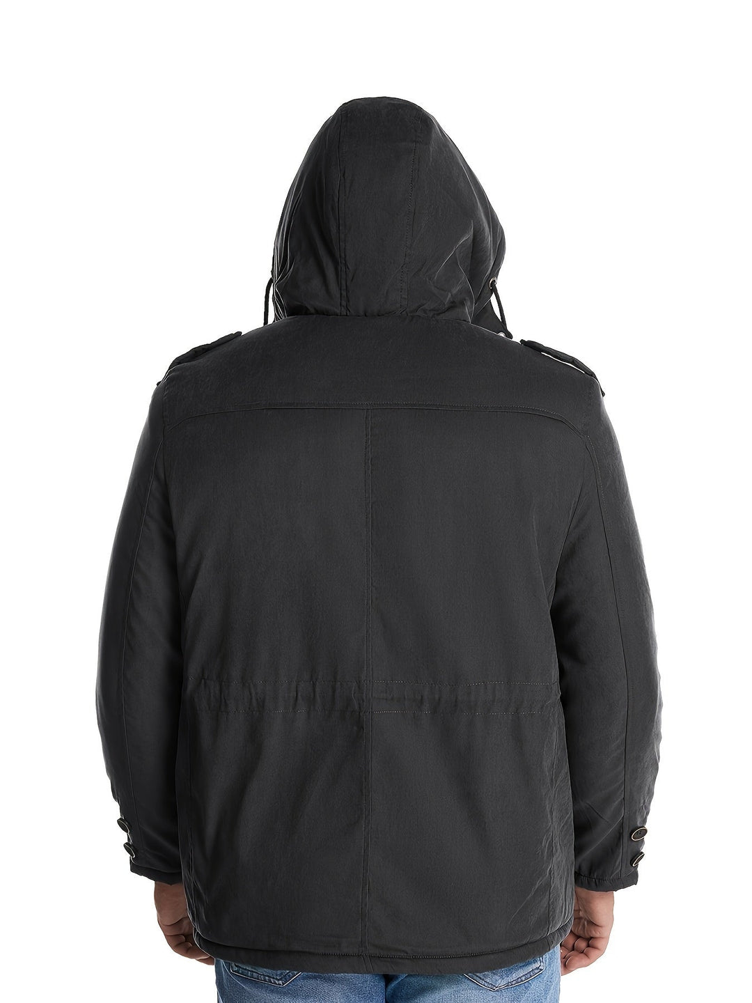 Casual Veste d'hiver cargo à capuche avec plusieurs poches en polaire chaude | Parfaite pour les activités de loisirs