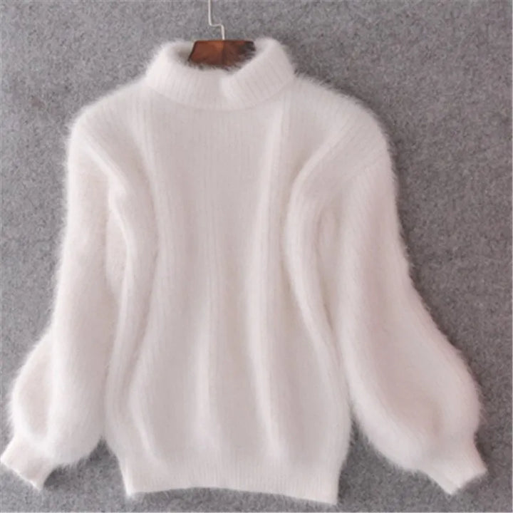 Lena - Pull à col roulé en mohair
