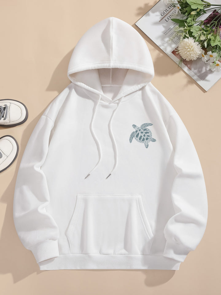 Lässiger Sweat-Pullover-Hoodie mit Backprint und Kapuze für Women | Perfekt für lässige Tage
