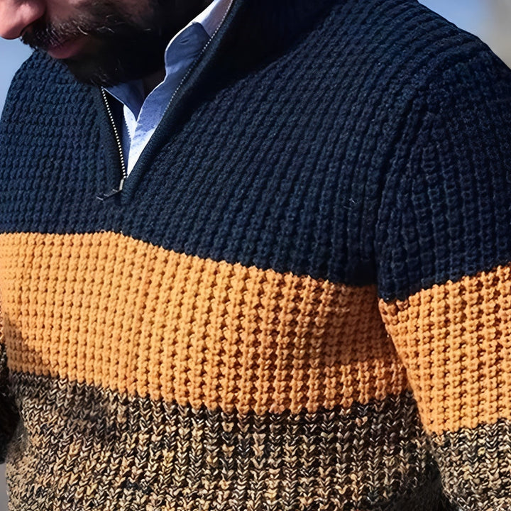 Herren Pullover Color Block