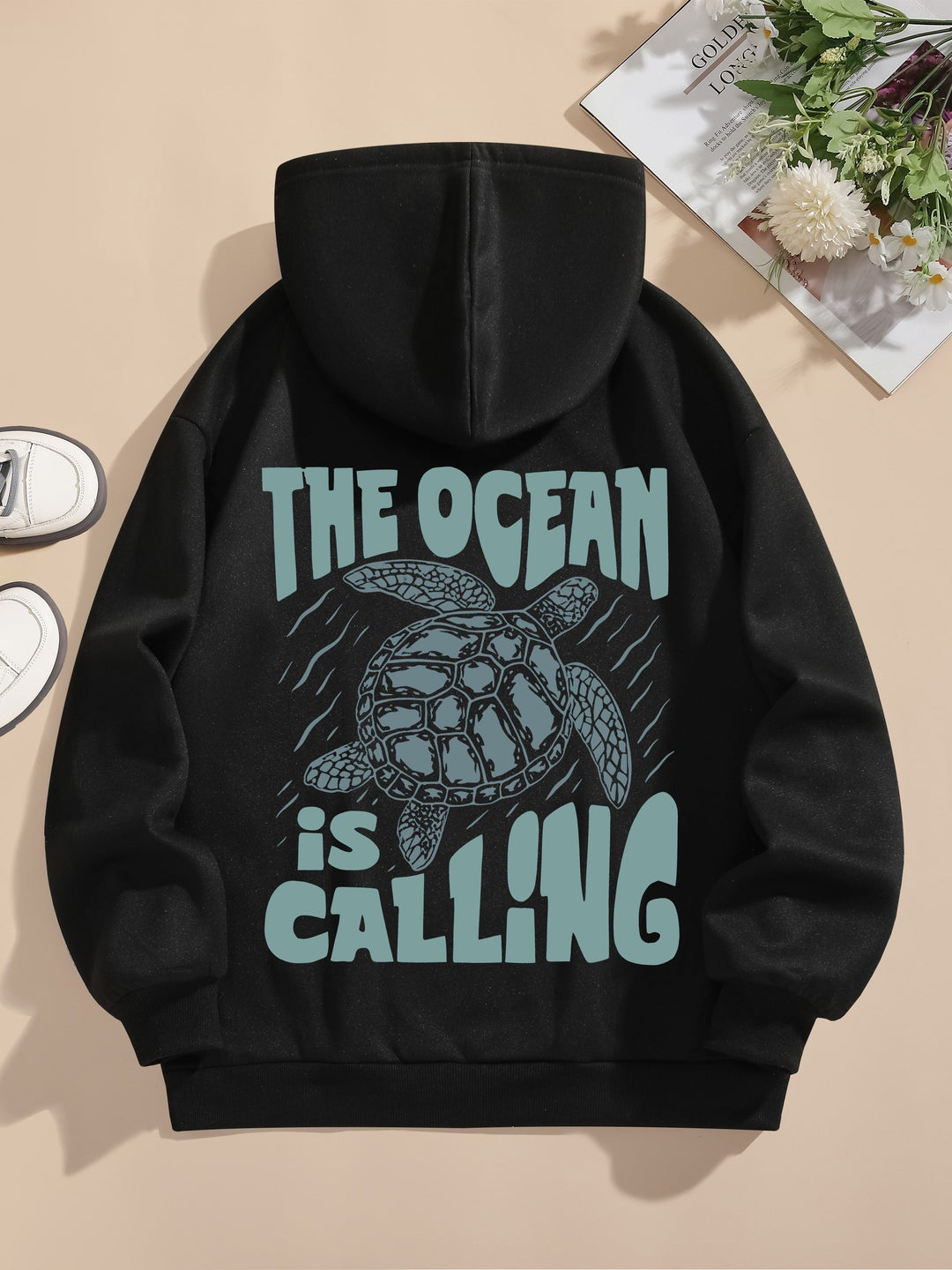 Lässiger Sweat-Pullover-Hoodie mit Backprint und Kapuze für Women | Perfekt für lässige Tage