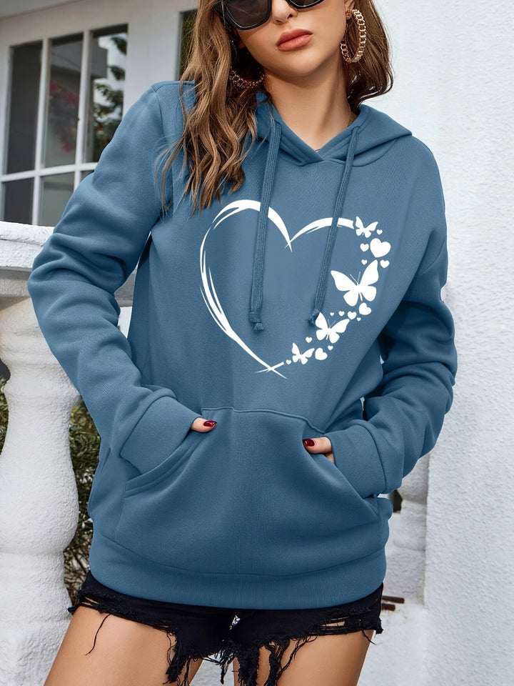 Sweat-shirt à capuche décontracté avec imprimé et capuche pour femmes | Parfait pour les jours décontractés