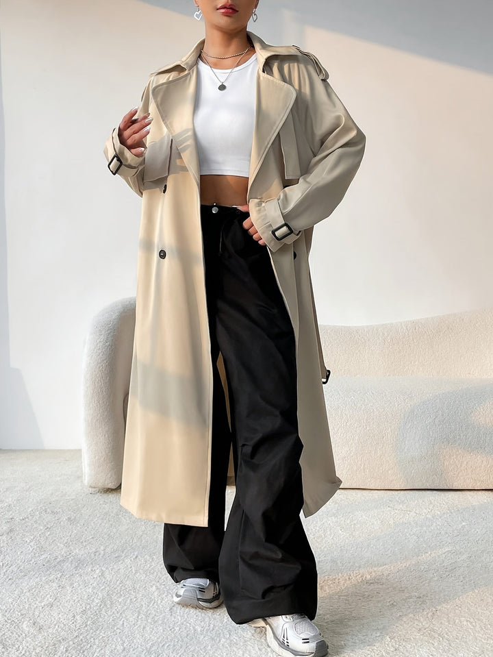 Stilvoller Trenchcoat mit Gürtel und mittellangem Design für Damen | Perfekt für den Alltag