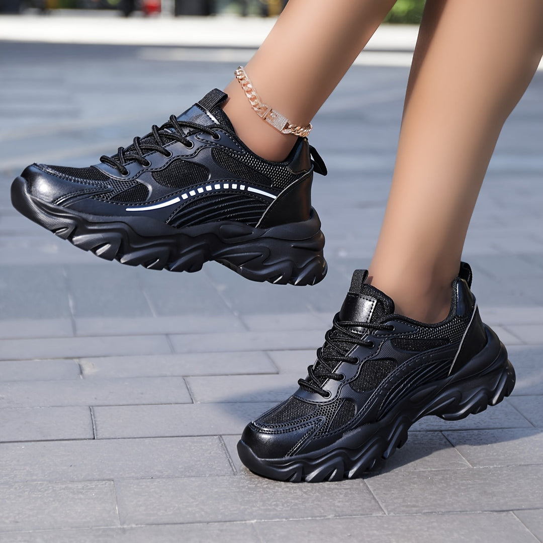Elegante atmungsaktive Mesh-Plateau-Sneaker für Damen | Perfekt für Alltag