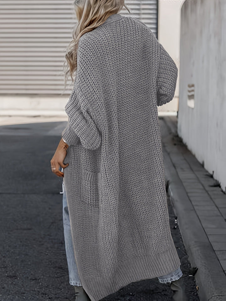 Lässiger Strickcardigan aus Wolle mit Taschen für Damen | Perfekt für den Alltag