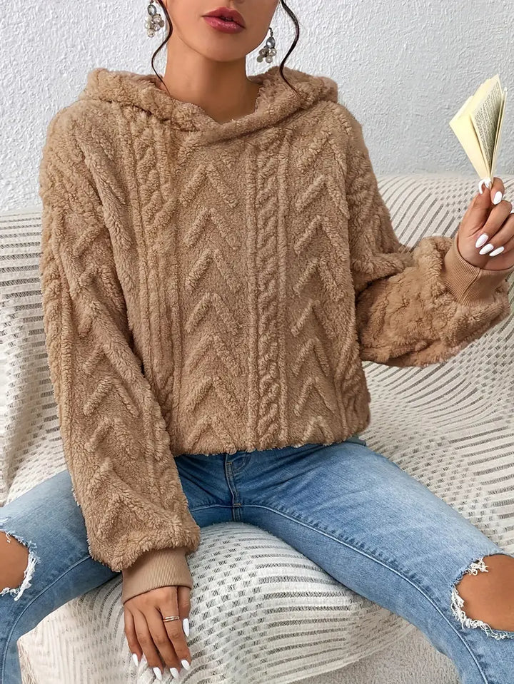Paulina - Pull à capuche tricoté