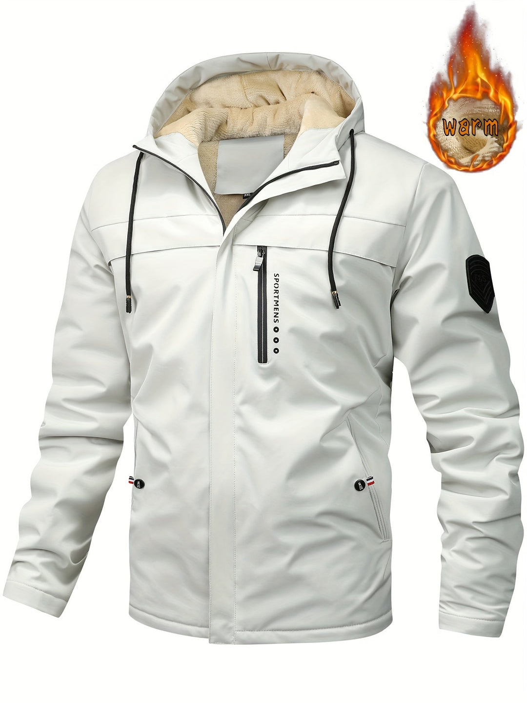 Veste à capuche en polaire chaude pour activités de plein air pour hommes | Parfait pour les activités de plein air