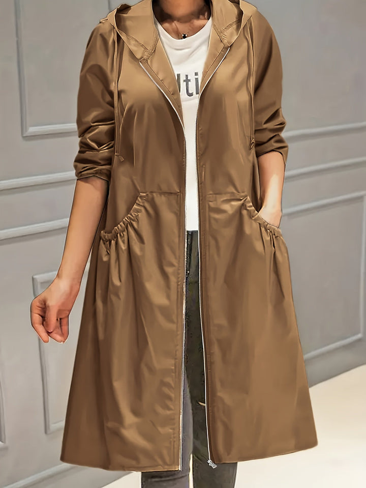 Stilvoller Vintage-Trenchcoat mit gegürteten langen Ärmeln für Damen | Perfekt für jeden Anlass