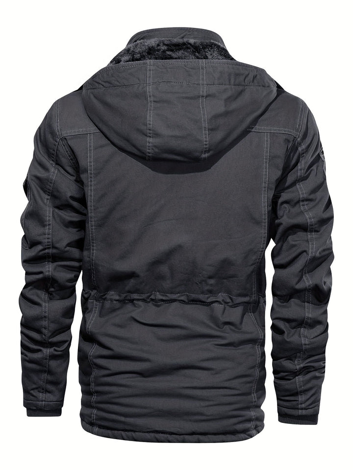 Veste cargo à capuche en polaire chaude tactique pour hommes | Parfaite pour les activités de plein air