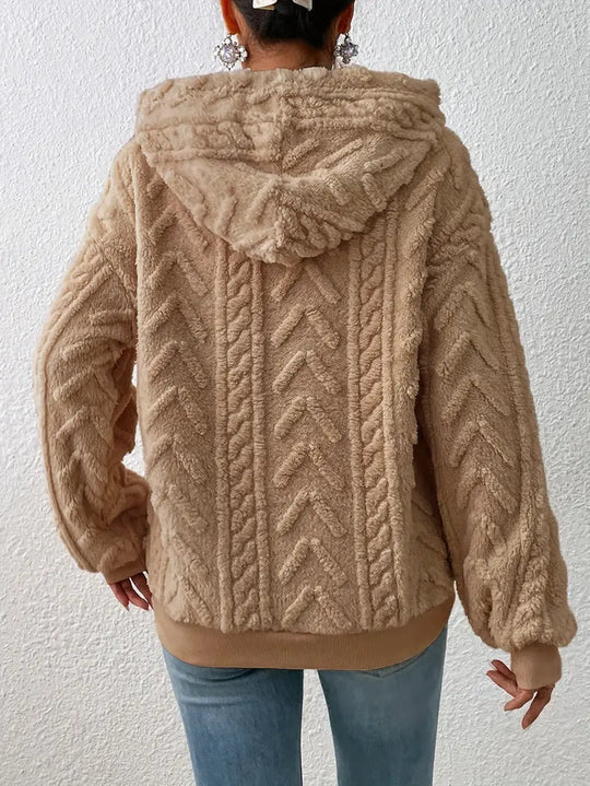 Paulina - Pull à capuche tricoté