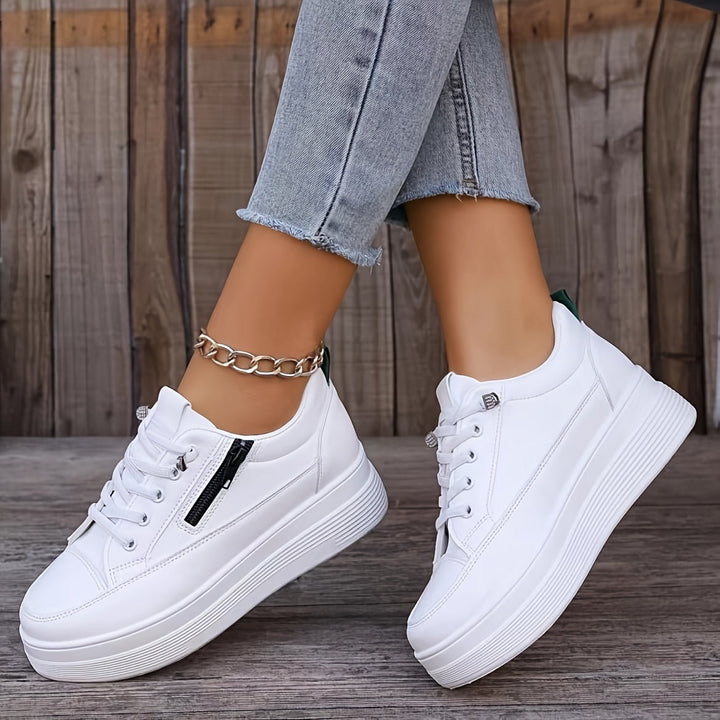 Stilvolle Einfarbige Sneaker für Damen | Perfekt für Alltag