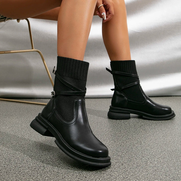Vegane Leder Stiefeletten mit Absatz für Damen | Ideal für den Alltag