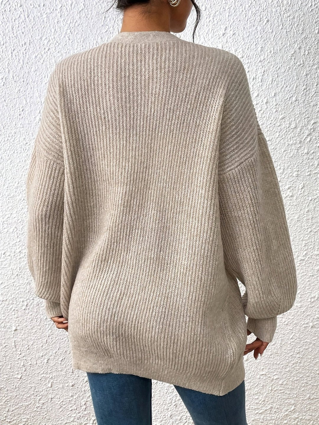 Eleganter warmer Baumwollstrickwaren-Cardigan für Damen | Ideal für den Winter
