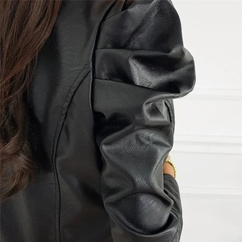 Veste Zahra | veste courte élégante en aspect cuir pour femmes