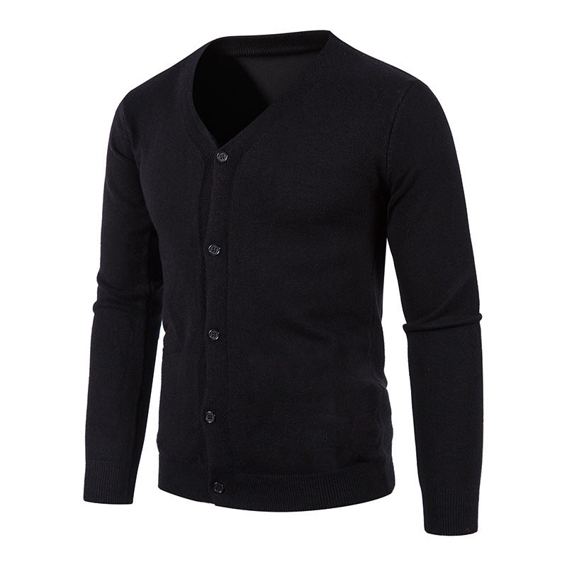 Cardigan en tricot pour homme – col en V, coupe classique, léger et confortable