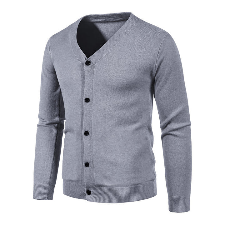 Cardigan en tricot pour homme – col en V, coupe classique, léger et confortable