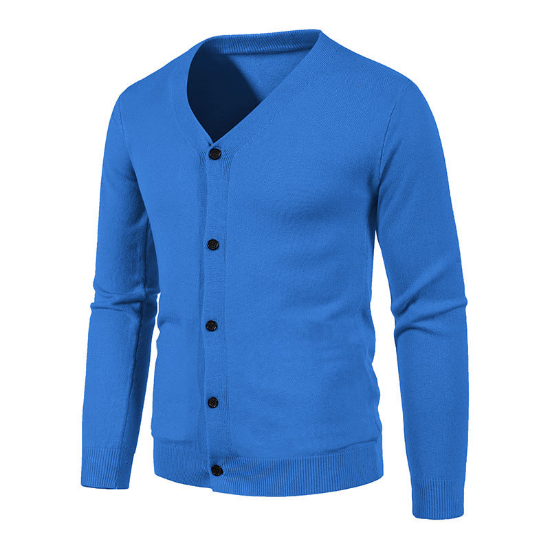 Cardigan en tricot pour homme – col en V, coupe classique, léger et confortable