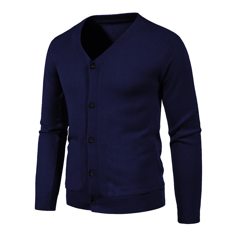 Cardigan en tricot pour homme – col en V, coupe classique, léger et confortable