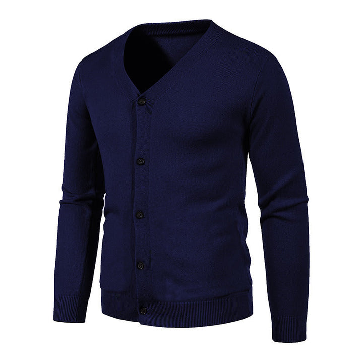 Cardigan en tricot pour homme – col en V, coupe classique, léger et confortable
