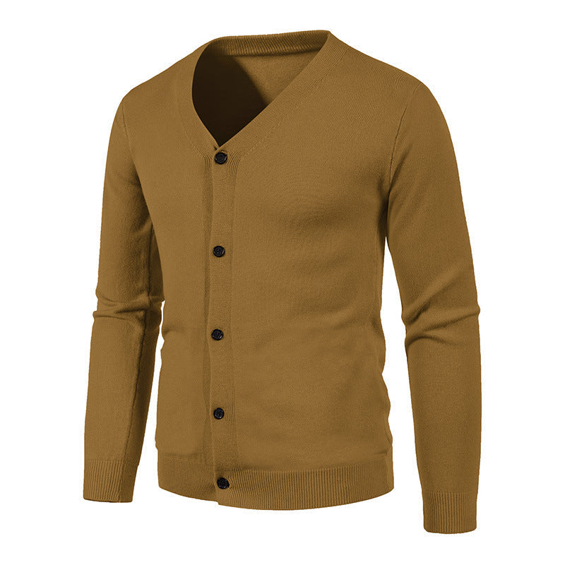 Cardigan en tricot pour homme – col en V, coupe classique, léger et confortable