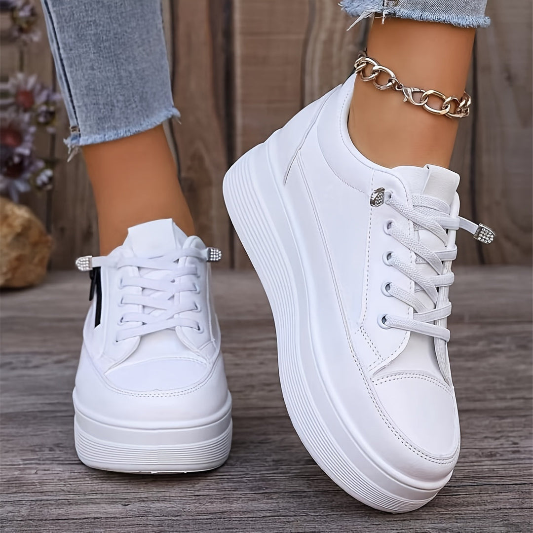 Stilvolle Einfarbige Sneaker für Damen | Perfekt für Alltag