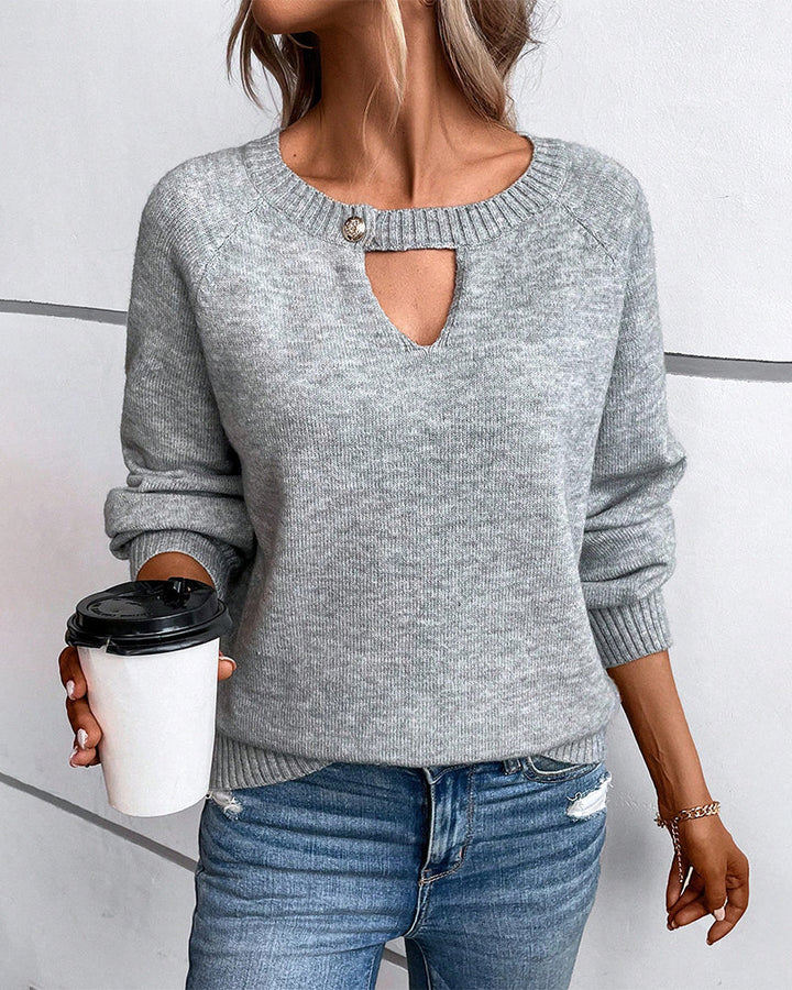 Gaelle - Maglione - Casual - Grigio / Design versatile - Adatto per tutti i giorni per donna