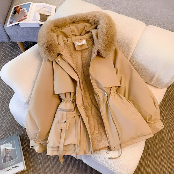 Parka invernale caldo e alla moda con pelliccia vegana per donna | Perfetto per attività all'aperto