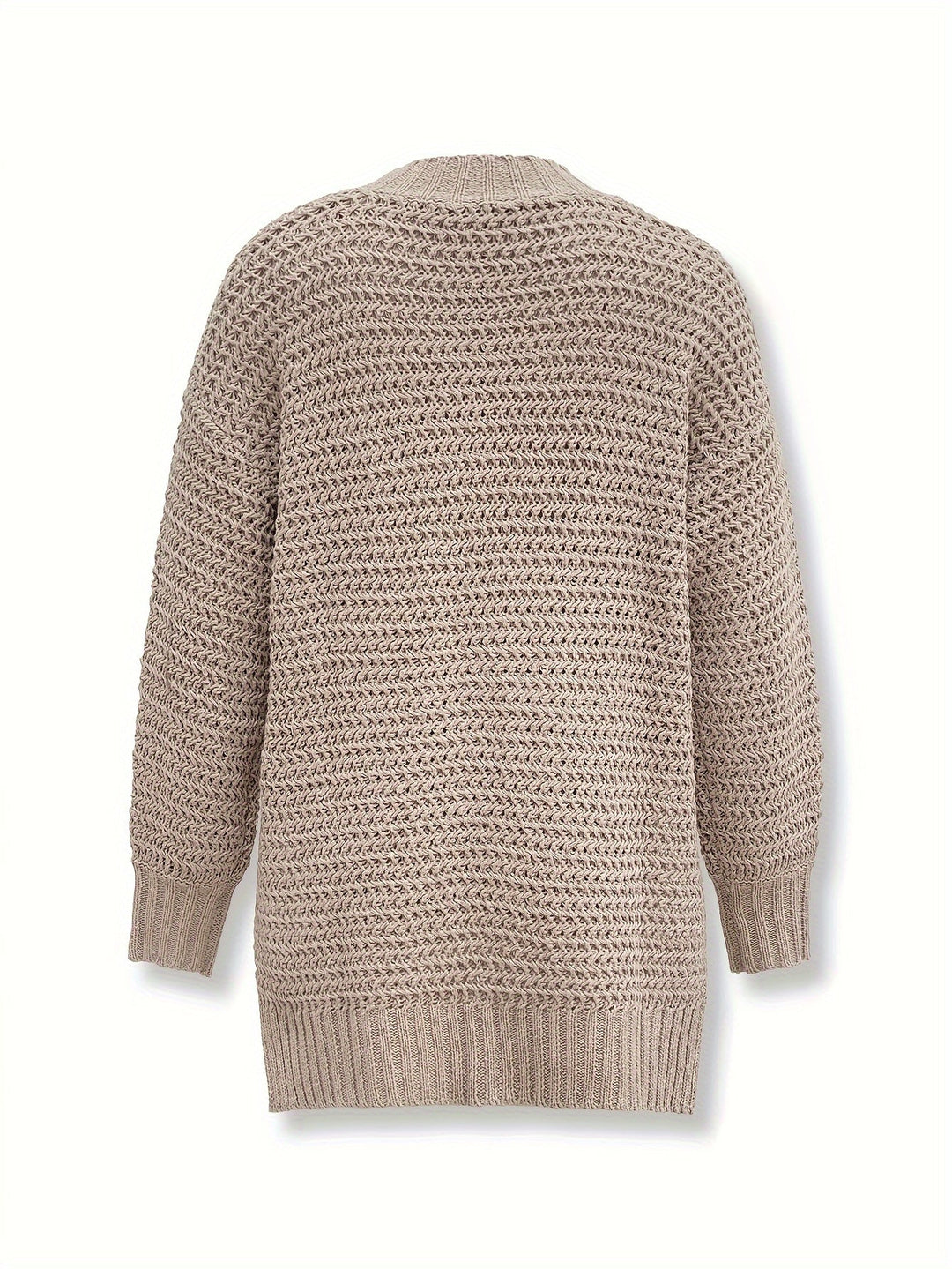 Vintage Baumwoll-Rollkragenpullover mit geteilten langen Ärmeln Pullover Damen | Perfekt für den Alltag