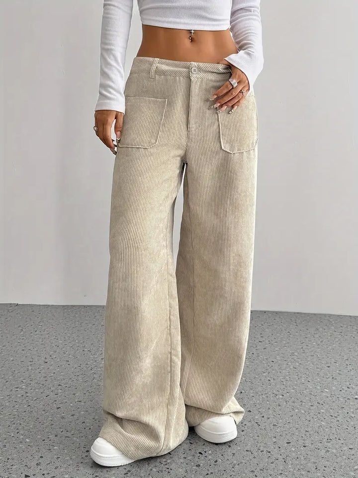 Makara – Pantaloni a cordoncino con gamba larga