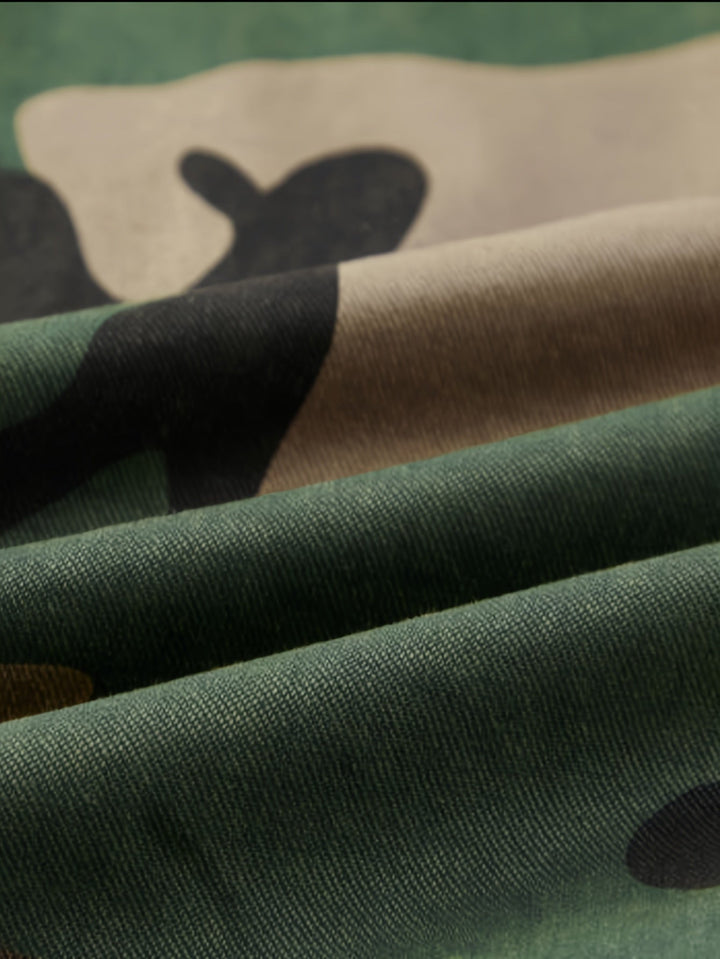 Veste pilote camouflage chaude avec plusieurs poches pour hommes | Parfaite pour les activités de plein air