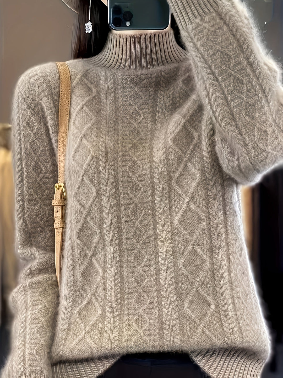 Pull-over en tricot de laine avec manches longues confortables Pull-over femme | Parfait pour les vêtements de loisirs