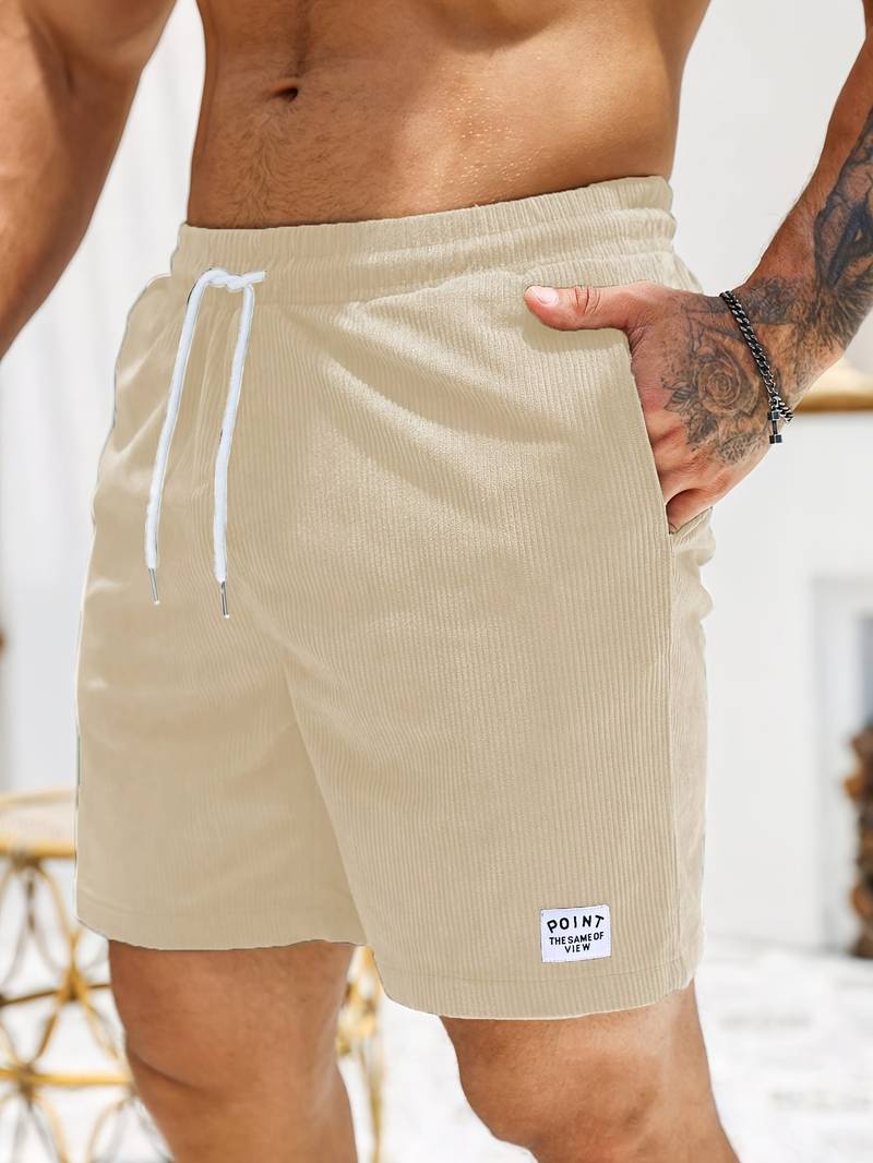 Men's swim shorts with elastic waistband & drawstring – Lightweight beach shorts for summer, vacation & sports
