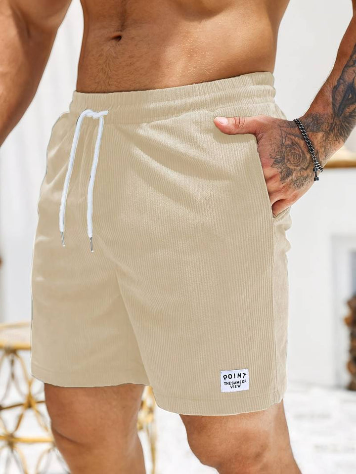 Men's swim shorts with elastic waistband & drawstring – Lightweight beach shorts for summer, vacation & sports
