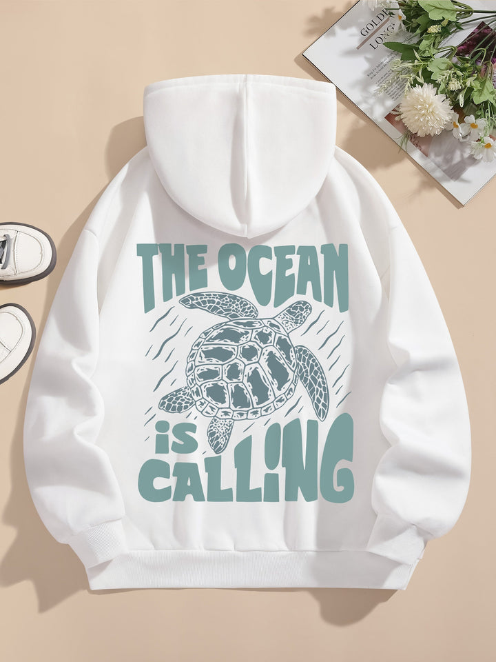 Lässiger Sweat-Pullover-Hoodie mit Backprint und Kapuze für Women | Perfekt für lässige Tage