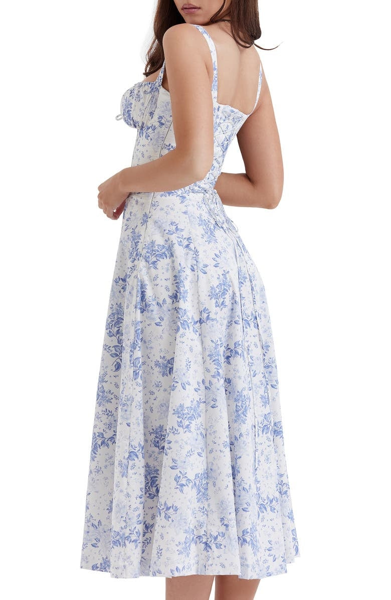 Floral Bustier Midriff Taille Shaper Kleid
