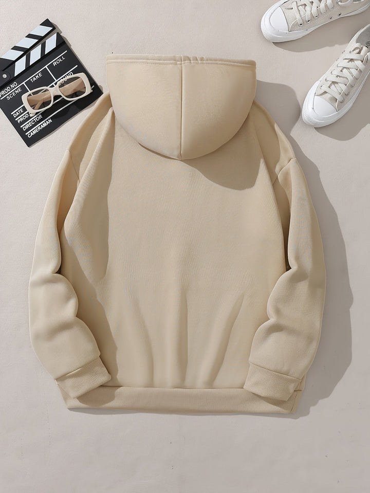 Lässiger Fleece Pullover Hoodie mit Vintage Backprint für Damen | Perfekt für Lässige Tage