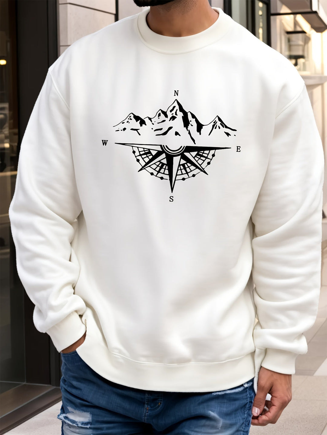 Lässiger warmer Baumwolle Fleece Sweatshirt für Männer | Perfekt für den Alltag