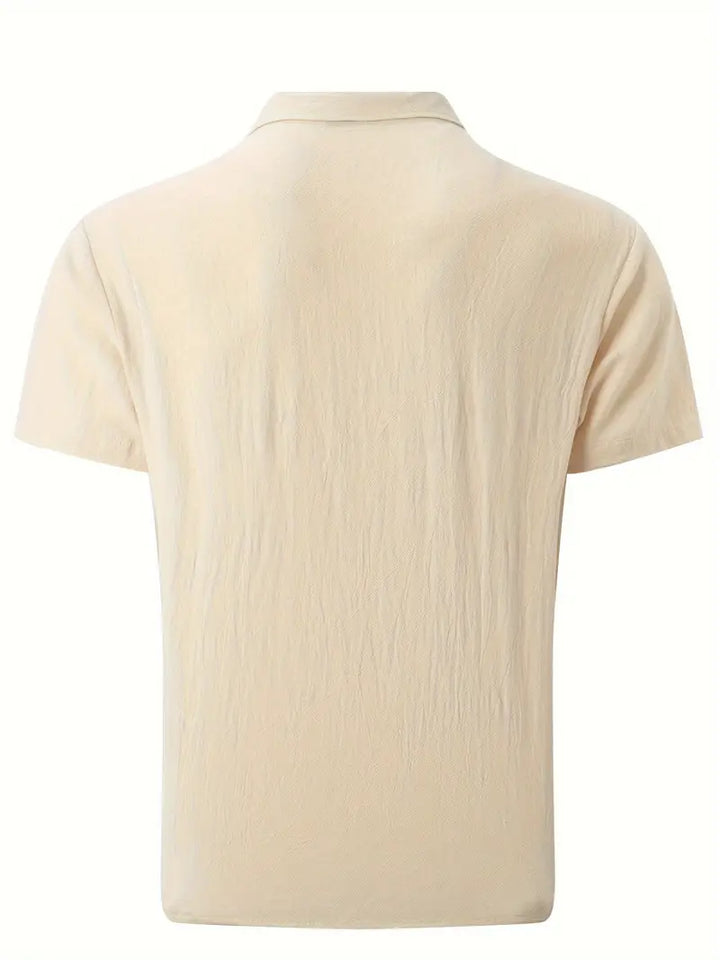 Kurzarm Herrenhemd mit Knopfleiste – Slim Fit Sommerhemd mit Kragen – Klassisches Freizeithemd für Alltag, Büro & Urlaub